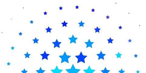 Light Pink, Blue vector background with small and big stars. Colorful illustration with abstract gradient stars. Theme for cell phones.