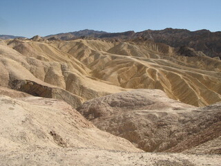 Fototapeta na wymiar Badlands at Zabriskie Point, Death Valley, Death Valley National Park, USA
