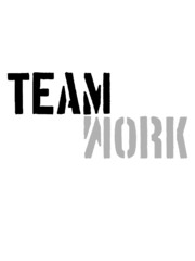 Teamwork Schatten gespiegelt Logo Lustig Gemeinschaft