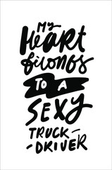 t-shirt for trucker's wife, firemans wife