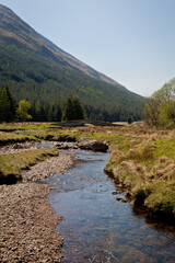 river in the Scottish mountains