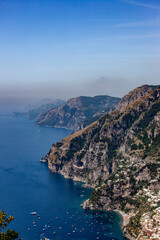 View of the Amalfi coast in Italy 