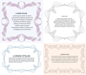 Vector frame set. Vector graphic elements for design. Geometric fashion pattern.