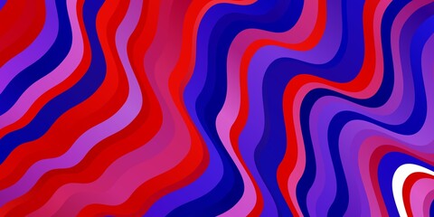 Light Blue, Red vector texture with curves. Abstract illustration with gradient bows. Pattern for ads, commercials.