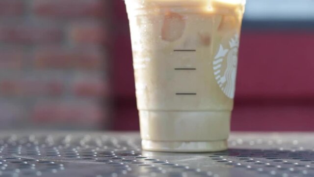  Iced Coffee Slide, Slow Motion