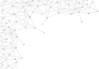 Network connect background, abstract vector. Digital network background with dots and lines for nodes, data and ai design.Abstract futuristic ai network, connecting lines and dots. Vector illustration