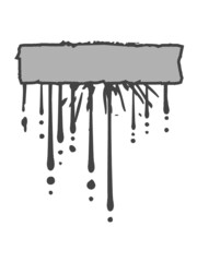 Graues Text Feld Schild 