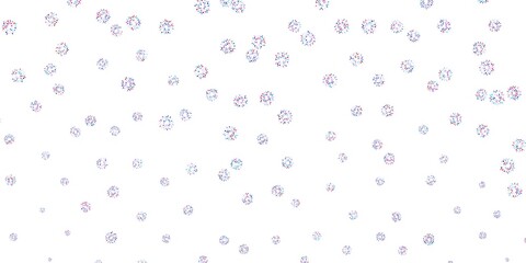 Light blue, red vector natural backdrop with flowers.