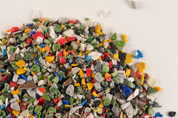 Fototapeta na wymiar Granuli plastica riciclata 