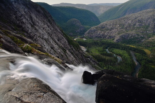 Litlverivassforsen waterfall in northern Norway