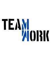 Blau Teamwork Schatten gespiegelt Motto Lustig Gemeinschaft
