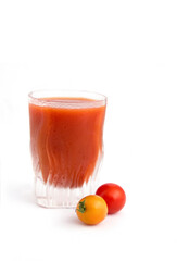 tomato juice  isolated on white