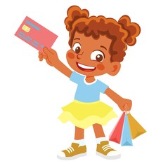 boy holds credit card