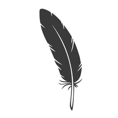 Silhouette feather icon