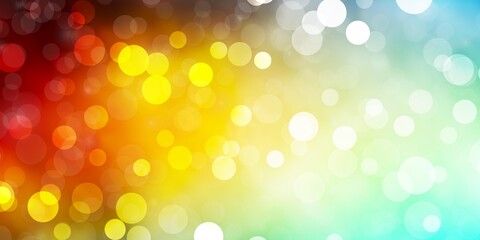 Light Blue, Yellow vector layout with circles. Modern abstract illustration with colorful circle shapes. Design for your commercials.