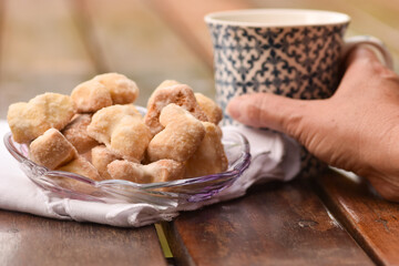 cup of coffee and cookies