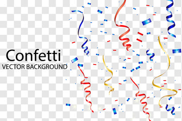 Obraz premium Vector confetti. Festive illustration.