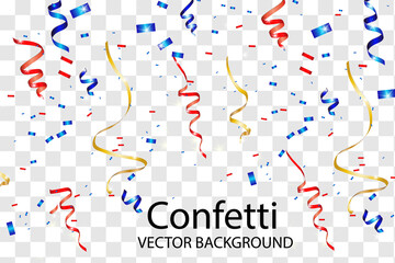 Vector confetti. Festive illustration.