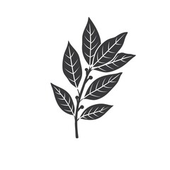 Bay leaf glyph icon
