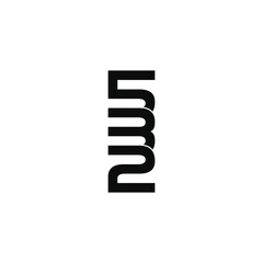 532 letter original monogram logo design