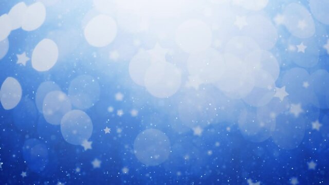 Stars dots on blue new year and xmas decoration background.