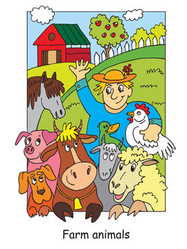 Farm animal vector illustration