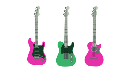 Six string guitars with electric-style necks and cutaways   