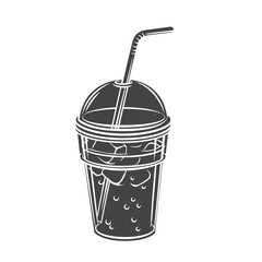 Lemonade glyph icon.