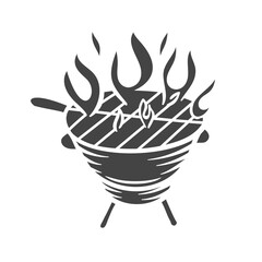 BBQ party grill glyph icon