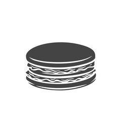 Macaron dessert icon badge