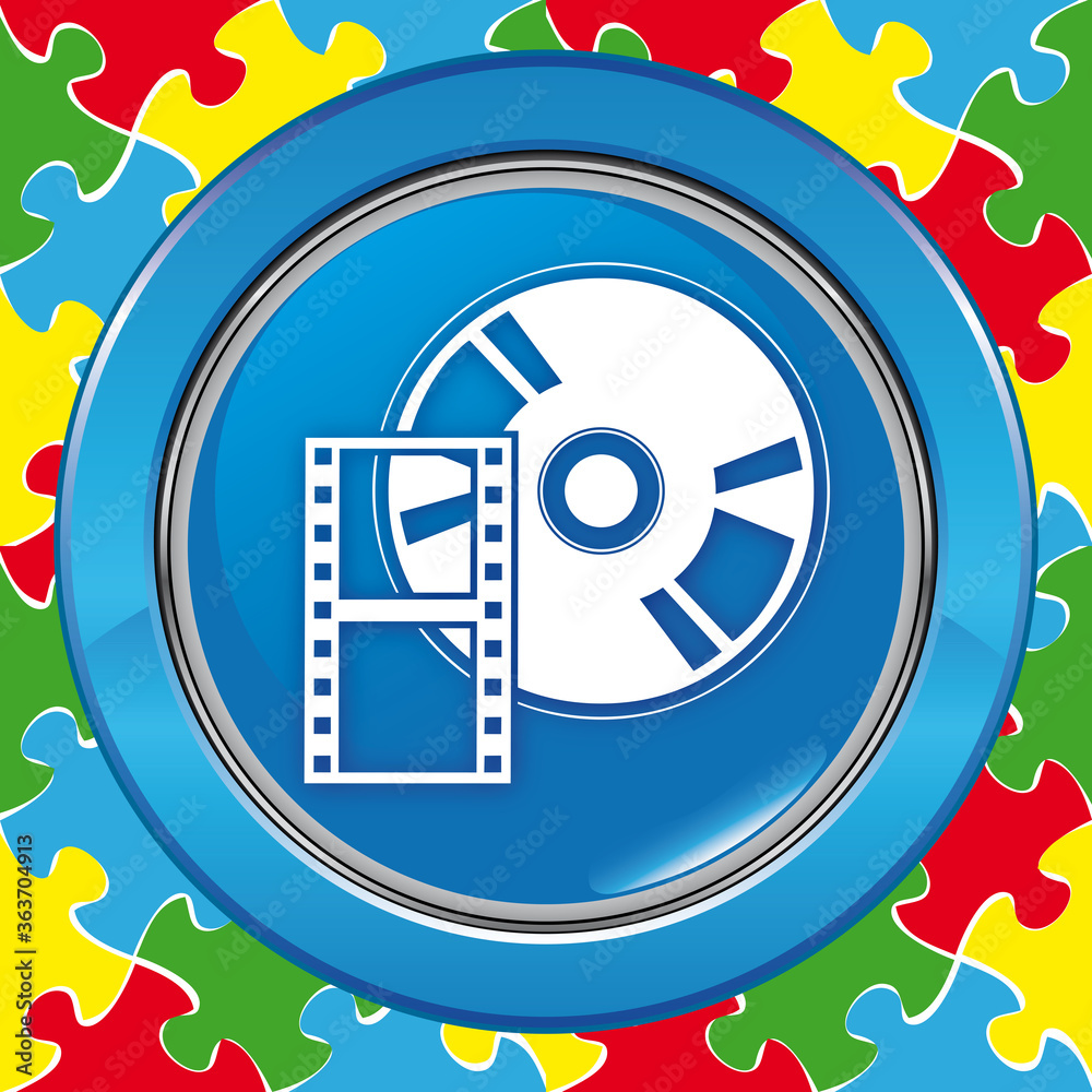 Canvas Prints video disc icon