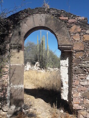 Stone ruins of abandoned buildings outside San Miguel de Allende Mexico 2020