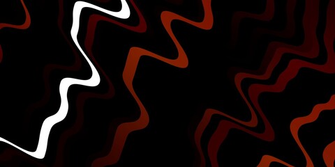 Dark Orange vector layout with curves. Abstract illustration with gradient bows. Pattern for websites, landing pages.
