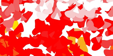 Light red vector template with abstract forms.