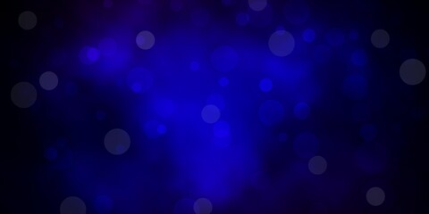 Dark Blue, Red vector texture with circles. Abstract decorative design in gradient style with bubbles. Pattern for websites, landing pages.