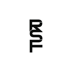 rsf letter original monogram logo design
