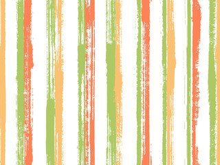 Ink brush stroke straight lines vector seamless pattern. Elegant serape ethnic textile design. 