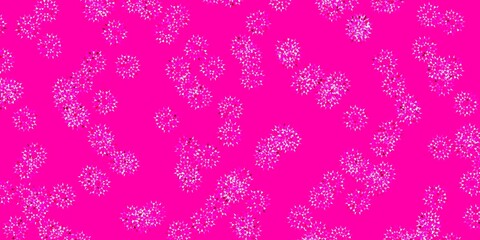 Light purple, pink vector natural artwork with flowers.