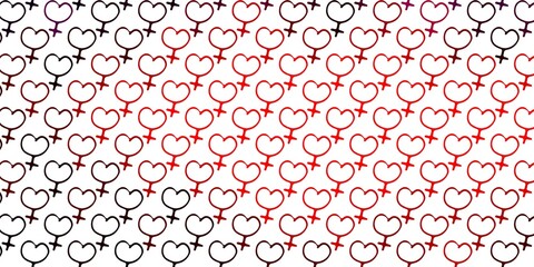 Light Orange vector texture with women's rights symbols.