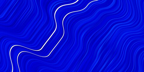 Light BLUE vector background with bent lines. Illustration in halftone style with gradient curves. Pattern for commercials, ads.