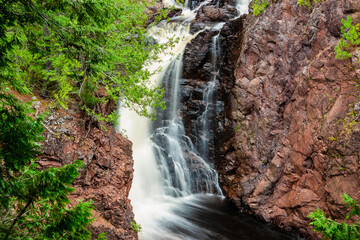 Brownstone Falls in Copper Falls State Park in Wisconsin