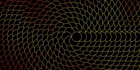 Dark Orange vector background with circles. Abstract decorative design in gradient style with bubbles. New template for your brand book.