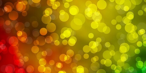 Light Blue, Yellow vector template with circles. Abstract colorful disks on simple gradient background. Pattern for business ads.