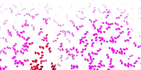 Light purple, pink vector background with random forms.