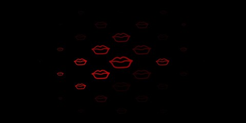 Dark Red vector backdrop with woman's power symbols.