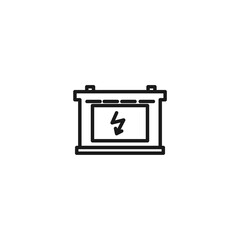 car battery line icon. car battery isolated line icon