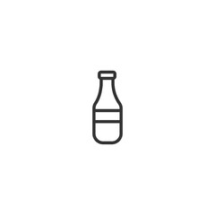 milk bottle vector line icon for mobile concept and web apps design