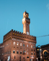 Obraz premium Night photo of a Palace in Florence Italy