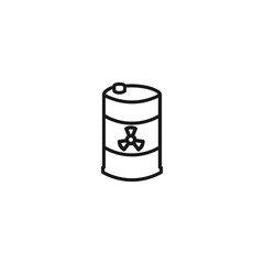 Toxic container line icon. Toxic container isolated line icon