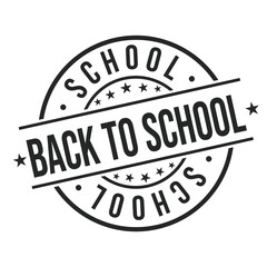 Back to Scool Stamp. Seal. Round Design. Vector Icon. Design Retro Insignia.